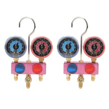 2X HS-M02 Jauge de Collecteur de Diagnostic de RéFrigéRant G1/4 Condition ManomèTre ManomèTre Outil de RéFrigéRation pour R22/32/R410A