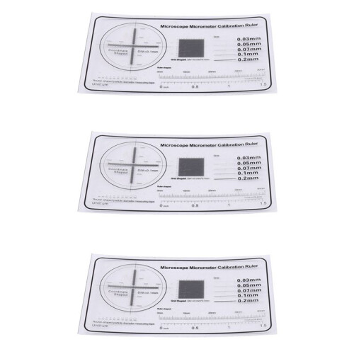 3X Microscope Correction Ruler Optical Sheet Precision Instrument Detection Film Calibration Plate,B