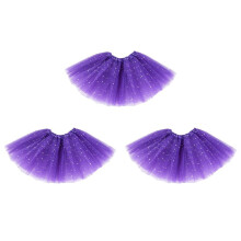 3X Baby Girl Clothes Stars Sequins Petticoat Ballet Dance Fluffy Tutu Skirt