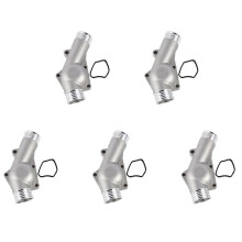 5X Verbesserter Aluminium Thermostat Gehaeuse Deckel mit Dichtung Fuer  M3 Z3 E34 E36 11531722531 11531740437 Poliert
