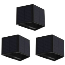 3X Solar Wall Light Outdoor -Down Lighting LED Lamp Solar Wall Washing Lights for Courtyard Garden Dimmable