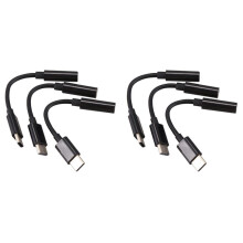 6Pcs Type C to 3.5mm Headphone Audio Adapter,USB-C to 3.5mm Female AUX Microphone Connector Cable for Moto Z
