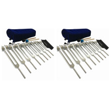 Chakra Tuning Fork Set for Healing, 16 Pieces Silver Chakra Tuning Fork for Meditation