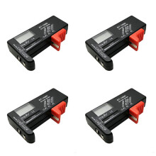4X BT-168D Testeur de Batterie Testeur de Batterie NuméRique Testeur de Capacité de Batterie Testeur BT168D pour Batterie AA/AAA/C/D/9V/1,5V