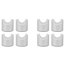 8 Peças HIFI Cabo Suporte Suporte de Reforço Estrutura Anti-Choque Pé Multi-Função Cabo de Alto-Falante Almofada de Arrasto Prata