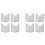 8pcs HIFI Cable Stand Booster Holder Support Frame Anti-Shock Foot Multi-Function Speaker Cable Trailing Pad Silver 1