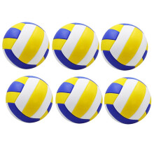 6Pcs Volleyball Soft and Easy to Carry Impermeable PVC Professional Game Volleyball Beach Outdoor Indoor Training