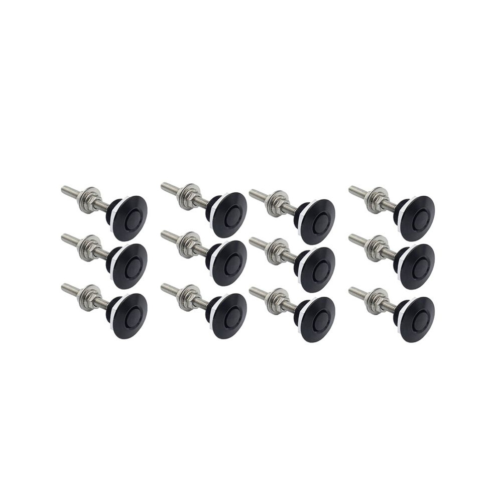 12Set 1.25Inch Aluminum Vehicle Hood Pins-Quick Release Lock Bumper, License Plate Lock Clip, Push Button Bonnet 6031884550996