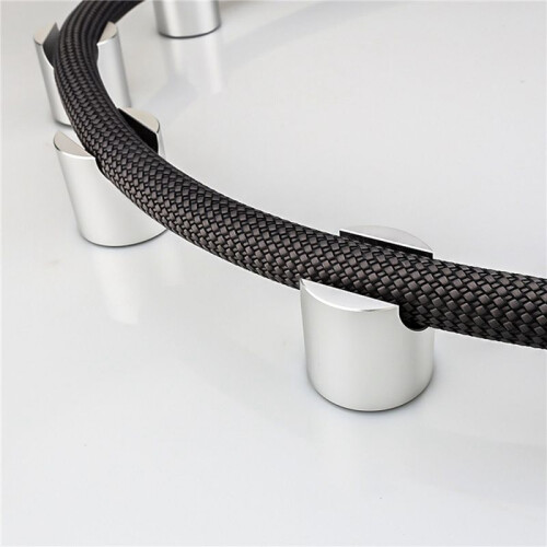 8pcs HIFI Cable Stand Booster Holder Support Frame Anti-Shock Foot Multi-Function Speaker Cable Trailing Pad Silver 2