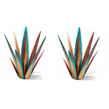 2X Grote Tequila Rustieke Sculptuur, Rustieke Metalen Agave Planten voor Outdoor Patio Yard, Home Decor Hand Geschilderd 55Cm