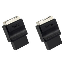 2X Adattatore USB2.0 9PIN Maschio A Femmina Tipo e per Scheda Madre Adattatore Header Interfaccia TIPO e