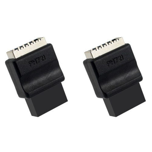2X Motherboard USB2.0 9PIN Stecker auf Typ-E Buchse Adapter TYPE-E Schnittstellen-Header-Adapter