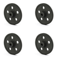 4X Metal Spur Gear 87T for HSP RGT E86100 Upgrade Parts 180024 RC 1/10 Rock Crawler 94180 86100,Black
