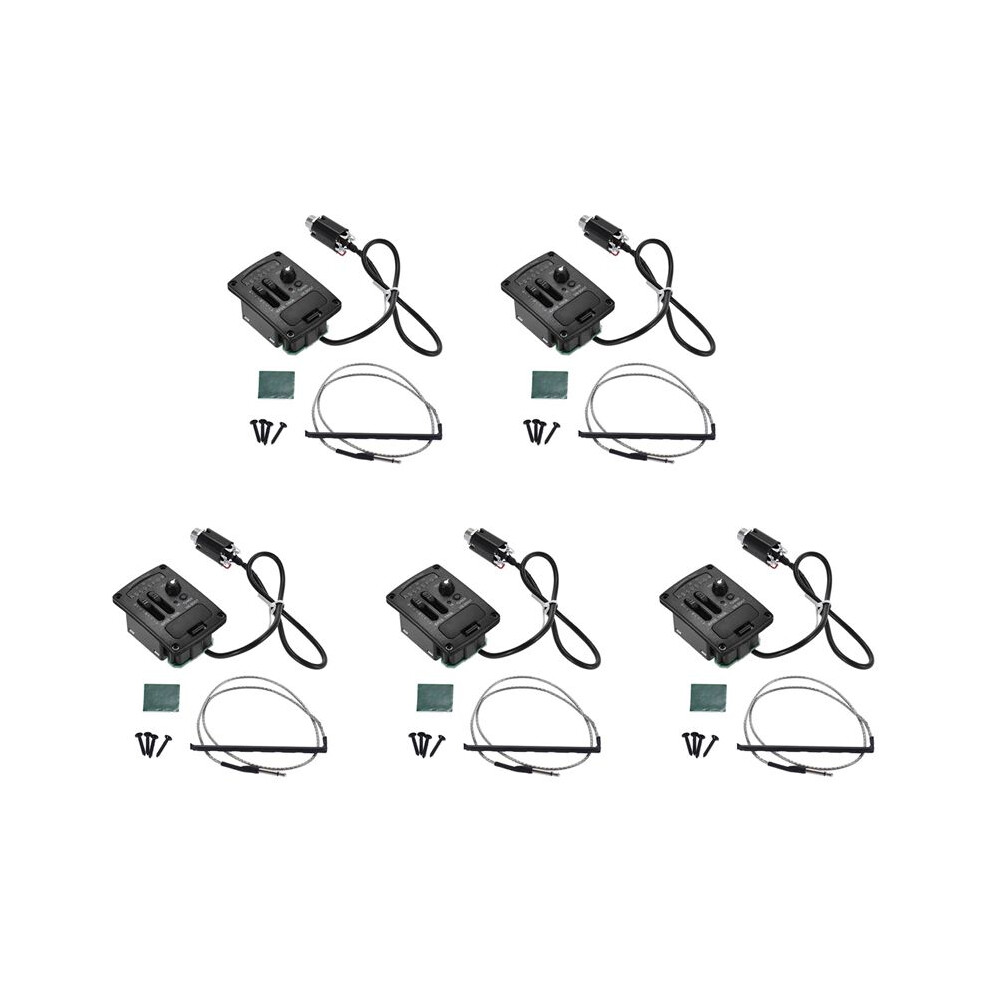 5X Uk-300T Ukulele Piezo Pickup Preamp 2-Band Eq Equalizer Ukelele Pickups Tuner System 6033083167302