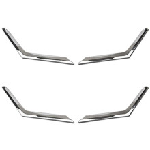 4 PièCes SéRies Chrome Front Grille en Maille Garniture de Couvercle de LumièRe de TêTe de Gril pour Rogue X-Trail T32 2014 2015 2016