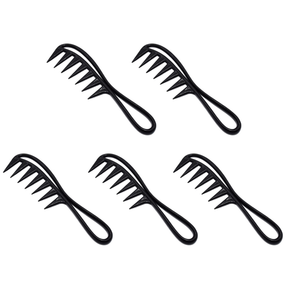 5X Wide Tooth  Plastic Comb Detangler Curly Hair Salon Hairdressing Comb Massage for Hair Styling Tool
