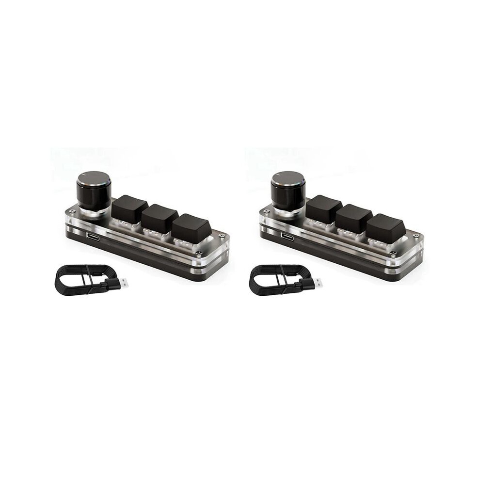 2X Macropad Macro Mechanical Keyboard Rgb Gaming Custom Programming Knob Keypads 3 Keys For Photoshop 6032906932448