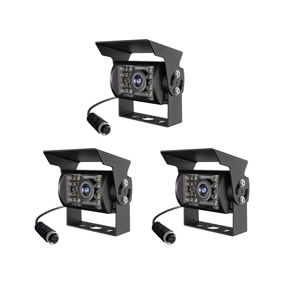 3X 1080P Hd Backup Camera, Ip69 Waterproof Wide View Angle Reversing Rear View Camera For Monitor Truck Trailer Pickup 6033071304481