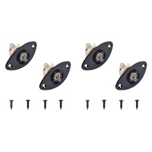 1/4 Inch Ovale Gedeukte Elektrische Gitaar Jack Uitgangsplaat Socket Jackplate, 4 Stuks