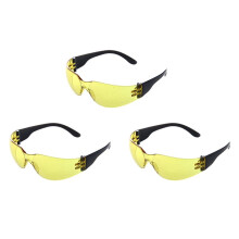 3X Yellow Clear Lens Indoor Outdoor Sports Safety Glasses Protective Eyewear