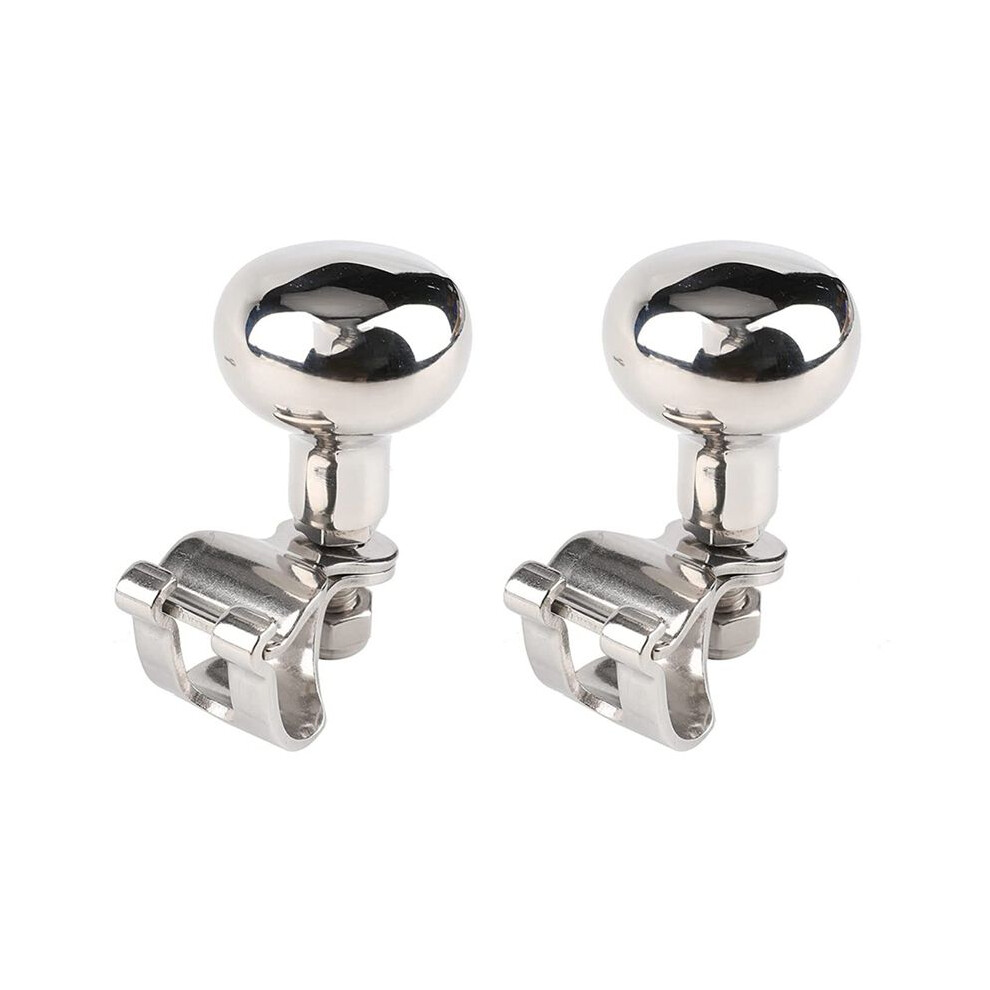 2X 316 Stainless Steel Boat Steering Wheel Spinner Knob For Boat Yacht, Boat Maneuvering Knob Fits Rim 4713156991882
