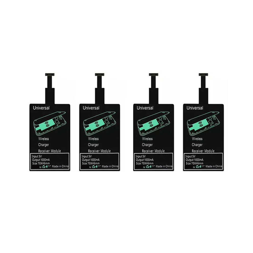 4X Wireless Charging Receiver Universal Fast Wireless Charger Adapter(For Micro-Usb A) 4712147807966