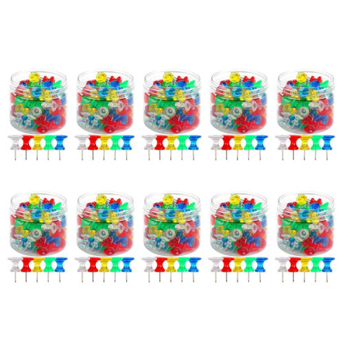 Push Pins 1000-Pack Large Thumbtacks Used for Cork Board Bulletin Board with Plastic Case