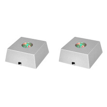 2X LED Sten Display Bas Färgglad Föränderlig Ljus Kristall Tower Light Hemdekoration Statyett Display Stand