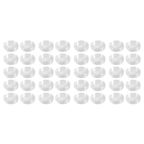 40 Pcs Small Round Transparent Plastic Coin Capsules Box 40mm