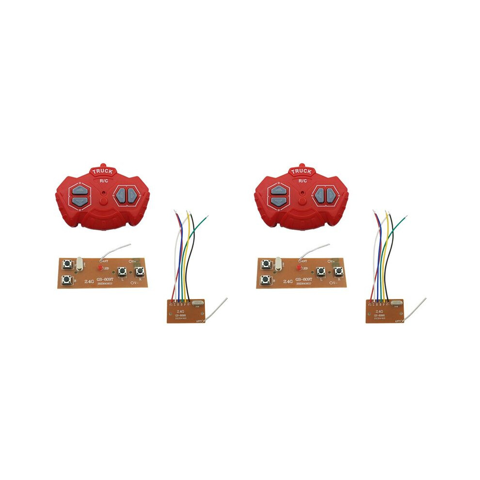 2X 2.4G Four-Way Remote Control Module 4Ch Rc Remote Control Transmitter Receiver Circuit Board Accessories 6031265153631