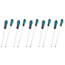 10 Packs 12 Inches Long Slotted and Phillips Screwdriver Flat Blade Screwdriver Magnetic Screwdriver with Rubber Handle