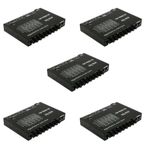 5X EQ-819 Auto-Equalizer, Multifunktionaler Auto-Audio-EQ-Tuning-Crossover-VerstäRker, Parametrischer Equalizer, Auto-Audio-Equalizer