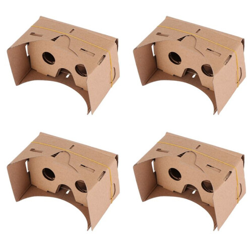 4 Sets 6 Inch DIY 3D VR Virtual Reality Bril Hardboard voor  Karton