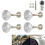 16X Quick Release Push Hood  Button Car Pin Bonnet Lock Fermo per Paraurti Fermi Argento 4