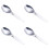 4X Folding Small Spoon Folding Tablespoon Portable Tableware Outdoor Camping Tableware Stainless Steel 1