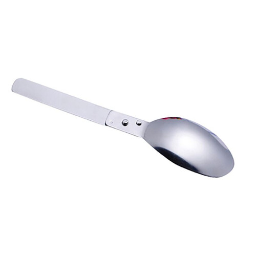 4X Folding Small Spoon Folding Tablespoon Portable Tableware Outdoor Camping Tableware Stainless Steel 1