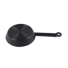 1/12 Scale 6pcs Dollhouse Miniature Metal Frying Pans Cooking Pot Cookware Kitchen Accessory Black