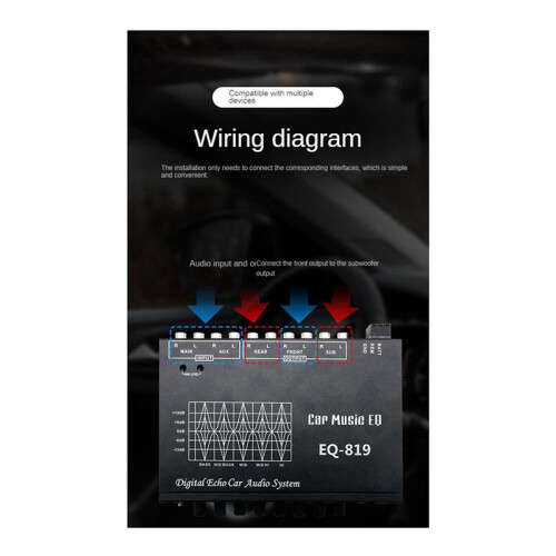 5X EQ-819 Auto-Equalizer, Multifunktionaler Auto-Audio-EQ-Tuning-Crossover-VerstäRker, Parametrischer Equalizer, Auto-Audio-Equalizer 1