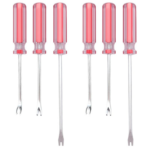 6Pcs Nail Pullers Tack Lifter 3mm V/U Tip Nail Staple Rivet Tack Puller Upholstery Staple Remover Screwdriver Tool