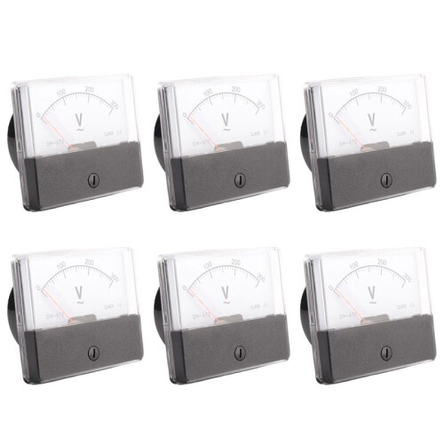 6X Rectangle AC 0-300V Gauge Analog Voltage Panel Meter Voltmeter DH670