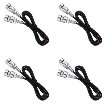 8X Chrome 5630 Motorcycle Screw Bolt Lamp Car Universal License Plate Light 12V