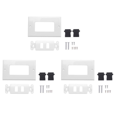 3X  2 Anschluss Wand Panel Panel Buchse 1080P Abdeckungs Koppler Buchse Hot