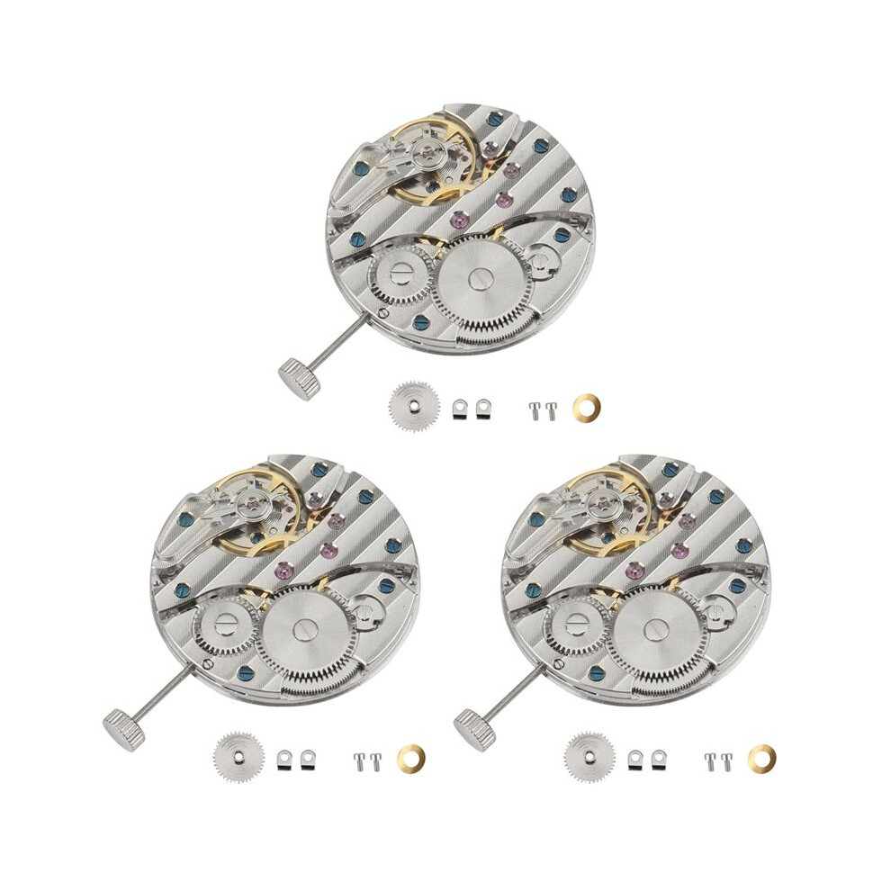 3X 6497 St36 Watch Movement Mechanical Hand Winding Movement P29 44Mm Steel Watch Case 6497/6498 St3600 Movement Watch 4713114336557