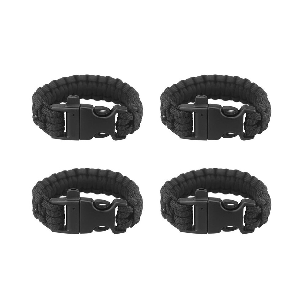4X Paracord Parachute Cord Emergency Survival Bracelet Rope With Whistle Buckle Outdoor Camping 6031573113204