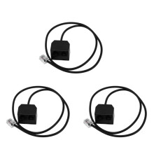 3X RJ9 4P4C Male to Dual Female  Connector Telephone Adapter Cable Wire Telephone Extension Cord
