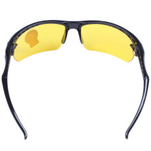 6X Lunettes de Soleil A L'Exterieur de Cadre Noir de Lentille Jaune de Vision Nocturne
