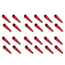 24PCS 37Mm 25T Metal Extension Steering Servo Arm Horn for RC Car Crawler Parts,Red