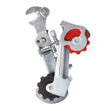 4X Racing Bicycle Part Silver Tone Metal 3-7 Speed Rear Derailleur