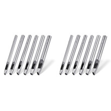 12X 6 Sizes Oval Hole Punch for Leather 6mm-10mm Hollow Leather Crafting Hand Punching Tool Kit for Leather Crafting