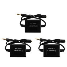 3X SNI-1/3.5 Entstoerfilter Stoergeraeusche Brummfilter Massefilter Isolator 3.5mm Schwarz